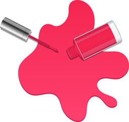 Nail polish bottle clipart design illustration
