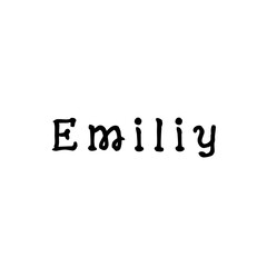 The female name is Emiliy. Background with the inscription - Emiliy. A postcard for Emiliy. Congratulations for Emiliy.