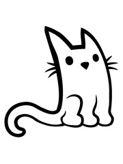 Kleine süße sitzende Katze 