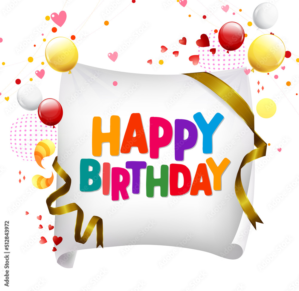 Wall mural Happy birthday design