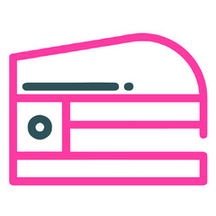 Obraz premium Stapler paper fastener flat vector icon for apps and websites 