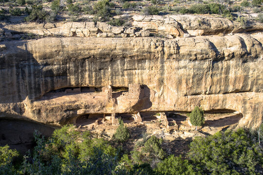 Cliff dwelling in Navajo Canyon in Mesa Verde National Park in Colorado