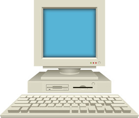 Old vintage pc clipart design illustration