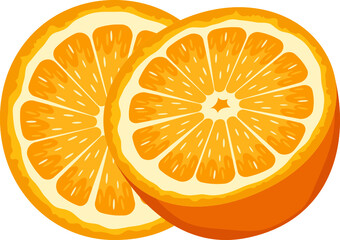 Delicious orange fruit clipart design illustration