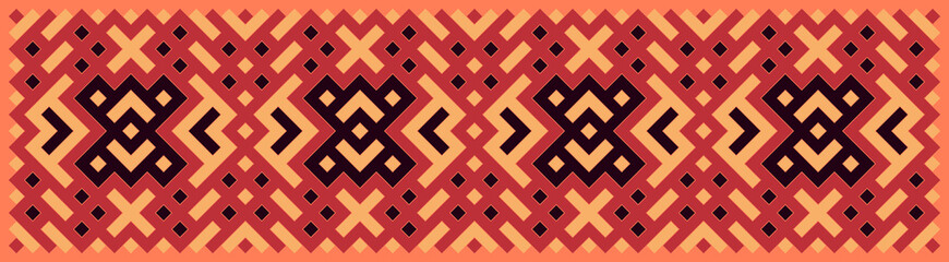 Multicolor truchet tiling connections illustration