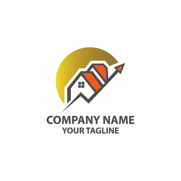 Modern Home investment logo design,Property, House, Real Estate Investment Logo.