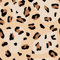 Leopard abstract print seamless pattern