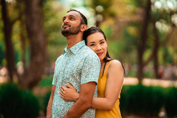 Fototapeta premium beautiful couple hugging