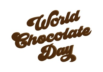World Chocolate Day Calligraphic Text