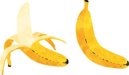 バナナのイラスト - obrazy, fototapety, plakaty