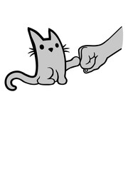 Fist Pump Brofist Katze 