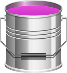 Realistic paint can clipart design illustration