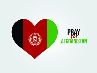 Pray for Afghanistan, Afghanistan flag praying concept vector illustration. Pray For Afghanistan Peoples.