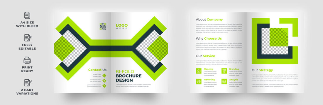 brochure bi fold tri-fold 16-page letterhead flyer magazine poster banner annual report creative corporate official minimal template design