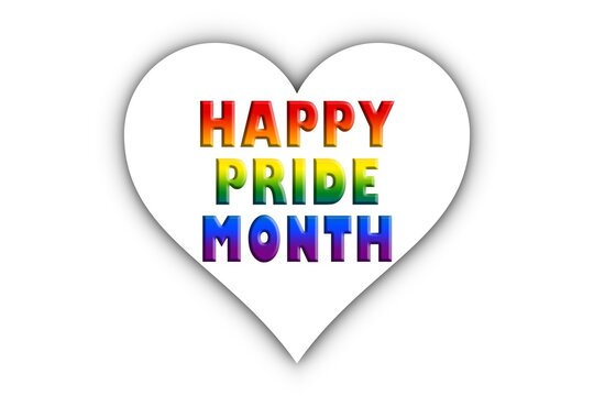 Happy Pride Month en corazón