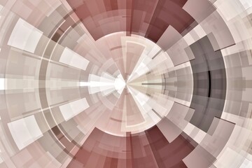 Gray and brown abstract technology circle tunnel background.