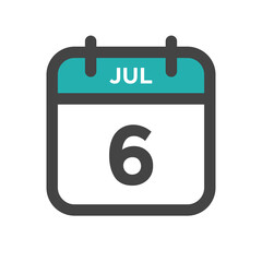 July 6 Calendar Day or Calender Date for Deadlines or Appointment