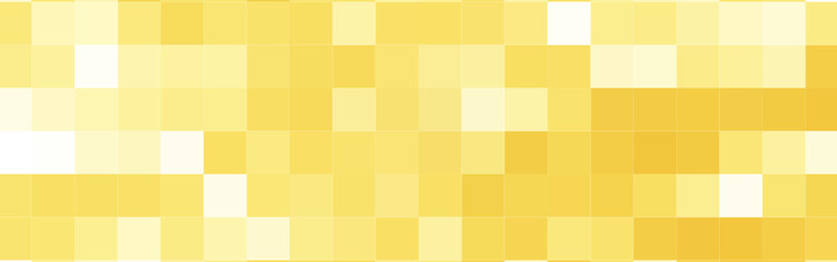 Abstract yellow gradient square mosaic banner background. Vector illustration.