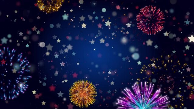 firework display explosion graphic animation video