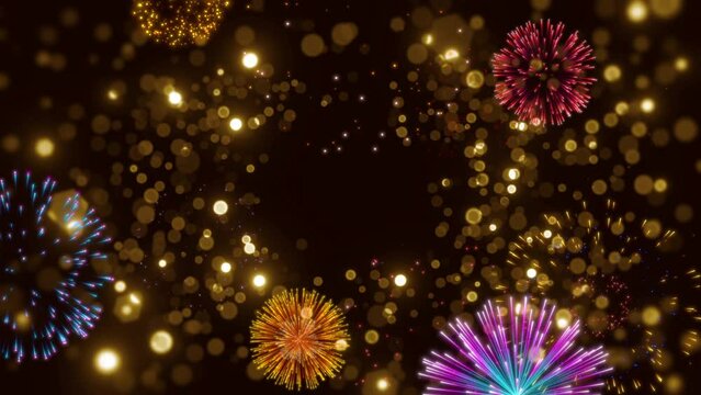 firework lighting show burst background video