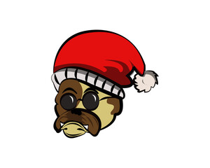 christmast dog logo character