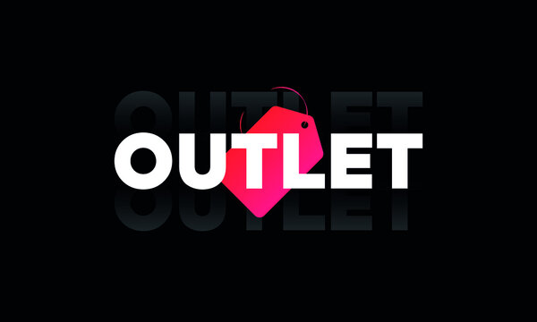 outlet sale logo vector post