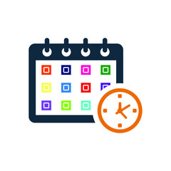 Calender, date, day icon. Simple flat design concept.