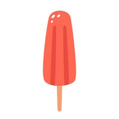 Ice lolly, fruit ice cream. Summertime, hello summer. Hand drawn vector illustration