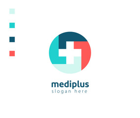 Obraz premium MediPlus Medical Cross Logo Pharmacy Brand 