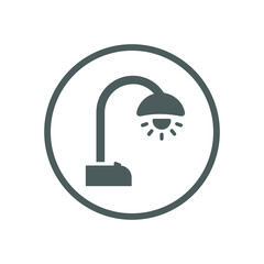 Fototapeta premium Lamp, light icon. Gray vector graphics.