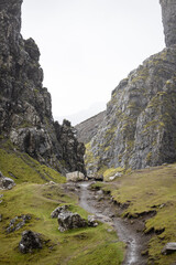 Rock Formations at the Old Man of Storr on the Isle of Skye in Scotland