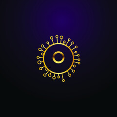 Premium luxury Vector elegant gold and  font Letter O Template for company logo with monogram element 3d Design