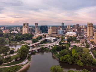 Fototapeta na wymiar view of London Ontario downtown city