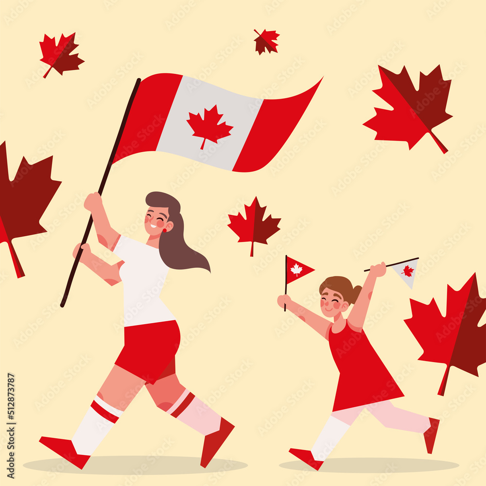 Poster women and canada day