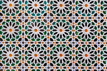 Moorish islamic tile design close up texture background