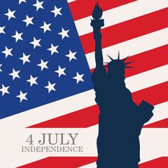 4 july independence card