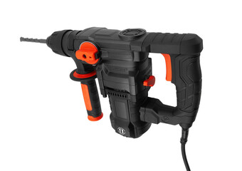 Naklejka premium Rotary hammer with a drill