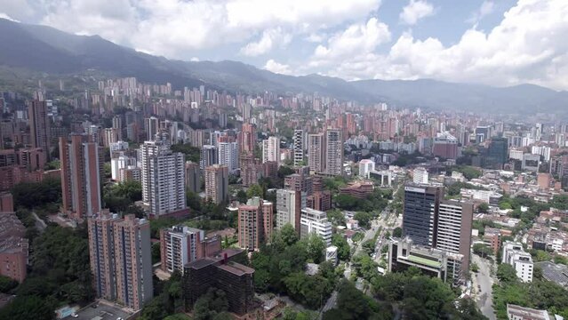 Medellin, Colombia - Aerial shot El Poblado 2