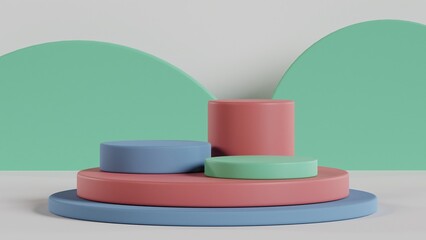 Premium Product Photography Backdrop Platform 3d rendering