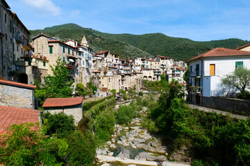 Fototapeta na wymiar Cityscape of Rocchetta Nervina, Liguria - Italy