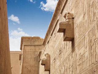 edfu temple in egypt with its incredible antiquities - obrazy, fototapety, plakaty