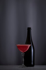Elegant glass of Blackberry Spritz cocktail
