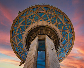 Special view of 435 meter Milad tower