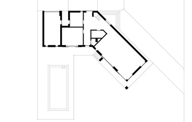 house architecture design 3d illustration