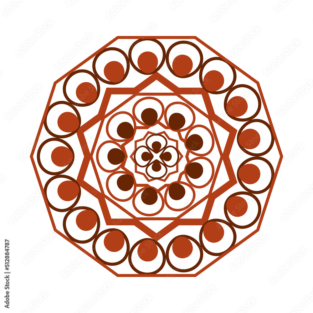 Sticker oriental mandala pattern