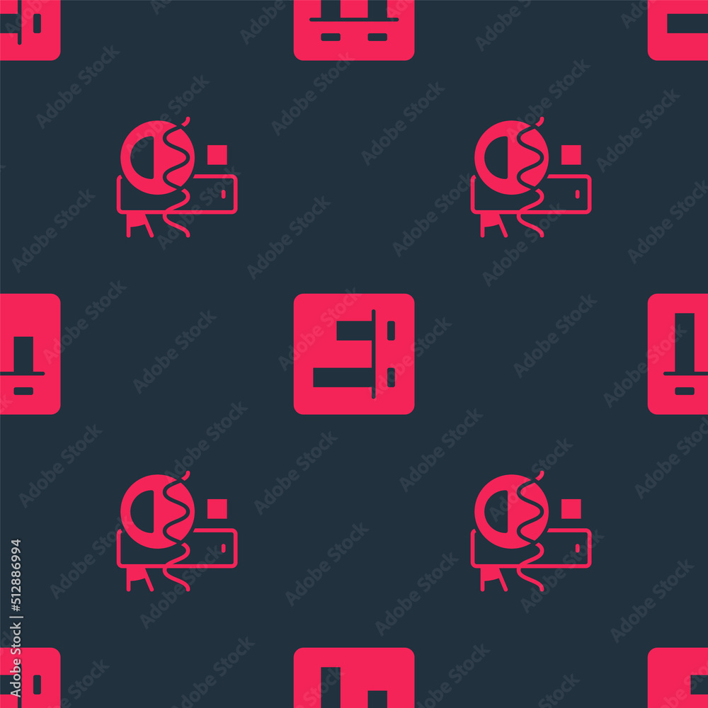 Poster set basic geometric shapes and graph chart infographic on seamless pattern. vector