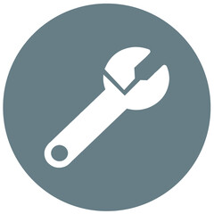 Wrench work tool line icon
