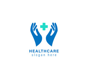 Fototapeta premium Health Care Medicine Protection logo design 