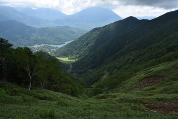Fototapeta premium Mountain climbing in summer season