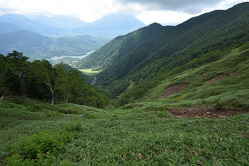 Mountain climbing in summer season